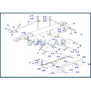 China 707-98-28610 707-98-28610 Bucket Cylinder Service Kit For PC120-6H on sale