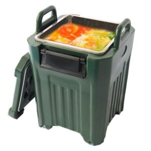 China 50L Insulated Soup Carrier Stainless Steel Tank With Four Wheels on sale