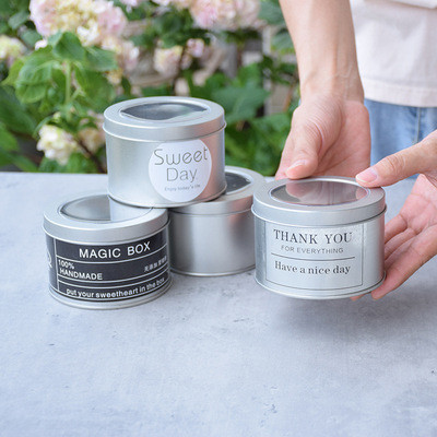 Quality 350ml Ice Cream Tin Cookie Containers Cylindrical OEM Aluminum Canister wholesale