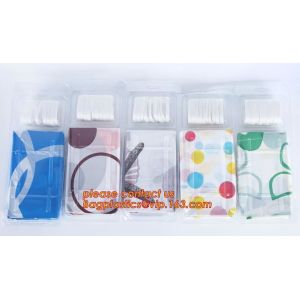 Home goods pure white shower curtains with plastic hook, Custom Printed Shower