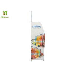 Metal Table Top Display Stands , Store Metal Wire Display Racks With Casters