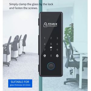 Cheap TTLock Punch Free Office Digital Door Lock Biometric Smartphone Card Code Access for sale