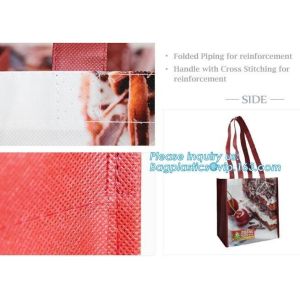 Shopping printing fabric insulated foldable bag, custom pp non woven bag tote