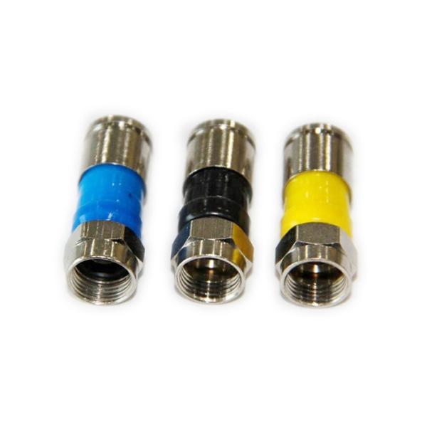 Quality Waterproof BNC Male Compression Connector For RG59 Cable Gold / CCTV Connector wholesale