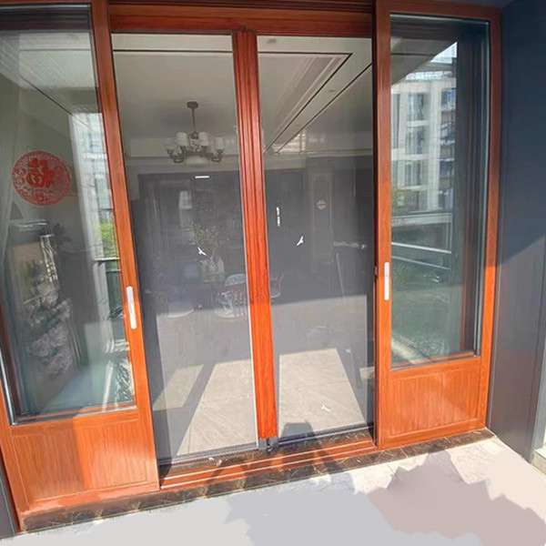 Quality Barrier Free Double Sliding Mosquito Net Door Support OEM ODM wholesale