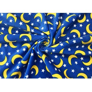 China 140GSM Cotton Velvet Fabric Water Printing For Home Textile Moons Stars Pattern on sale