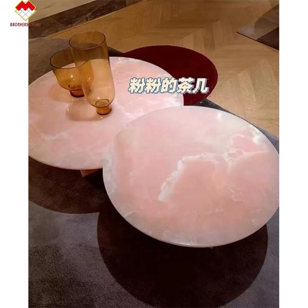 Big Slab Onyx Marble Stunning White Pink Onyx Stone for Wall Panel and Table Top