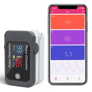SpO2 Measurement Range Bluetooth Fingertip Pulse Oximeter With Dual Color OLED