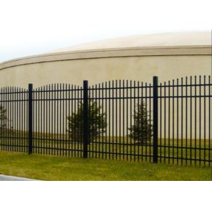 Anti Climb Picket 6ft High Wrought Iron Fence With 14ga Pipe