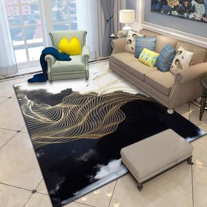 Abstract Rectangle Area Rugs For Living Room 8x10 Anti Slip