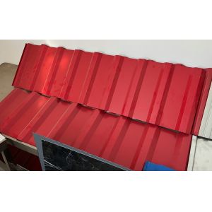 China RAL Color ASTM-A653 Metal Roof Panels Trapezoidal Corrugated Sheet 0.45mm TCT DX51D DX52D DX53D on sale