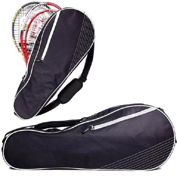 600D Polyester Fabric Tennis Racket Bag With Padded Shoulder Strap And Tote