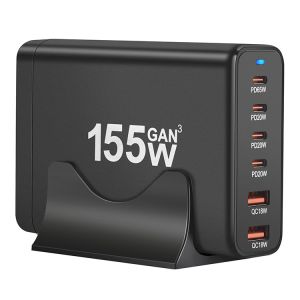Total Output 155W Usb C Fast Wall Charger Type c Adapter Charger Multiport 6 in