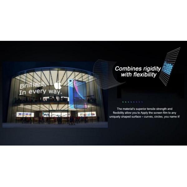 High Brightness Indoor Outdoor SMD P3.9-7.8 Full Color Video Wall Glass LED Mesh Transparent LED Display Screen