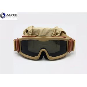 Spherical Military Style Sunglasses , Ballistic Shooting Glasses Elastic