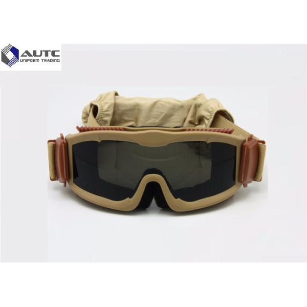 Quality Spherical Military Style Sunglasses , Ballistic Shooting Glasses Elastic Headband Strap wholesale