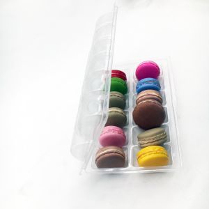 Bespoke beautiful plastic macaron tray clam shell packaging tray