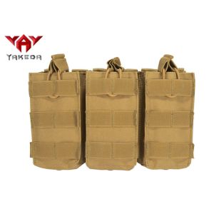 Military Molle Gear Accessories Compatible Open Top Triple Mag Pouch For M4 M17