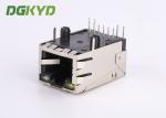 10/100 Base single port 6P8C RJ45 modular jack ethernet connector with lan