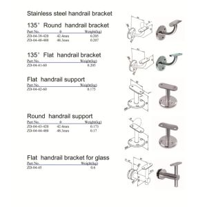 stainless steel handrail bracket/handrail bracket used for building hardware/SS