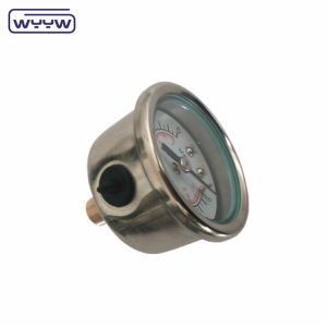 40mm ceneter back OEM 1/4bsp npt 1.5 inch face glycerin filled pressure gauge
