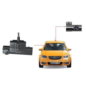 Mini Dual Lens 4G Wireless Dashcam GPS Tracking For Taxi Truck Bus Remote PC And