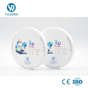 3D Plus Multilayer 43% -57% 6 Layers 3D Multi-layer Zirconia Dental Block /