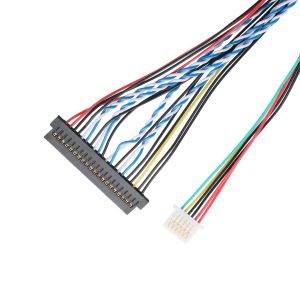 JAE FI-X30HL 30P 1.0mm Pitch To JAE FI-S20S 20P And SHLP-6P LVDS Cable Assembly