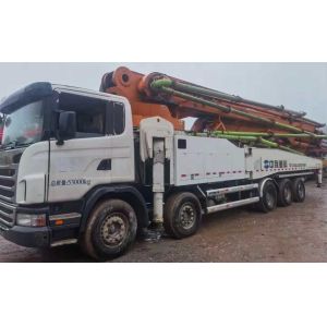 Zoomlion 63M Used Concrete Pump Truck With Scania Chassis With Model 2013