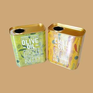 Cheap 1 Liter 5 Liter Peanut Oil Tin Can Container 1 Gallon Edible Olive Oil Metal Tin Box for sale