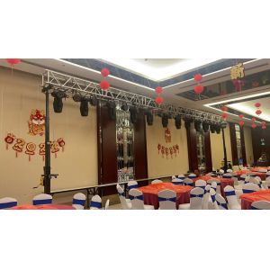 Portable Light Duty Line Array Speaker Crank Stand With Lift Tower Truss Adapter