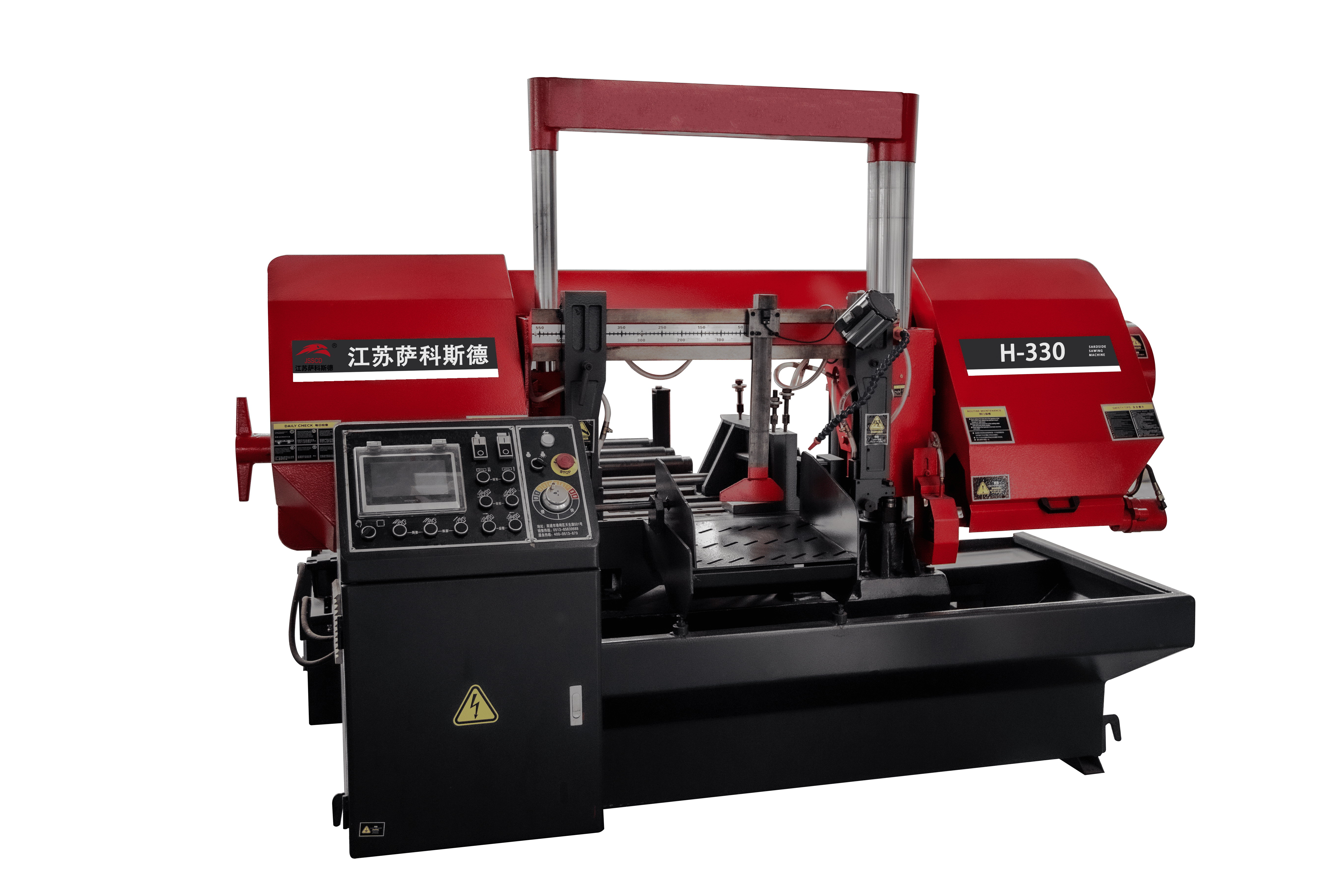 Cheap Reinforced 4kw Metal Band Sawing Machine Horizontal Band Saw For Metal for sale