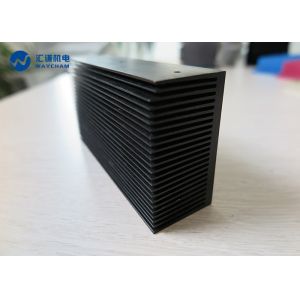 Black Powder Coating 6063 T5 Extruded Aluminum Heat Sink For Power Transformer