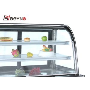 Fan Cooling R134A Refrigerated Pastry Display Case with Marble Base