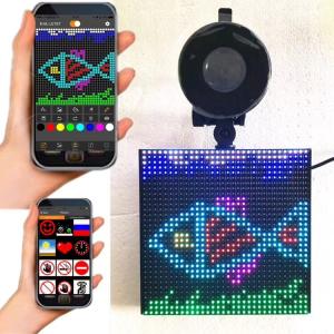 Cheap P4 RGB 5''x 5'' Full color wireless blue tooth App control Emoji smiley Emotion faces LED car display for sale