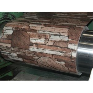 JIS G3321 0.45mm Brick Grain PPGI PPGL Prepainted Galvalume Steel Coil Wall