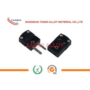 220v J Type Thermocouple Connector , Black Mini Male Connector Plug