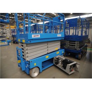 45% Gradeabilit Scissor Lift Trailer , One Man Scissor Lift Emergency Descent