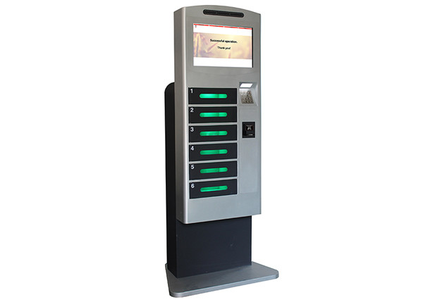 Quality Public Mobile Cell Phone Charging Station Kiosk Banknote Operated With LED Light Inside Lockers wholesale