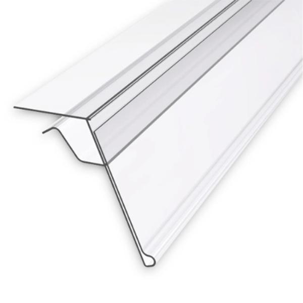 Transparent Price Data Strip , Price Label Holder PVC Material 8mm-12mm Size