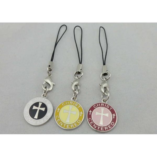 Quality Christ Centered Hard Enamel Pin Lions Club , Brass Nickel Plating With Mobile Strap wholesale