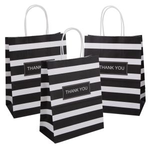 Cheap Gravure Printing Handmade Custom Printed Kraft Paper Bags With Handles for Thank You for sale