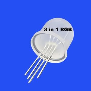 WS2812B 12mm 3 In 1 RGB Full Color Diffused Round Head 60 Deg Addressable Pixel