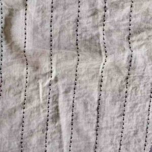 100% Polyester Plain Weaving - Wide Stripe Pattern - Imitate Linen Touch