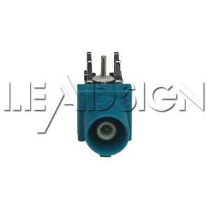 Cheap Fakra Z Code Blue Right Angle PCB Connector for In-vehicle GPS Systems for sale