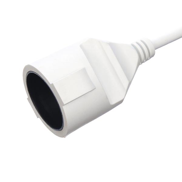 White Waterproof 3 Prong H05VV-F/H05RR-F/H05RN-F 3x1.5MM2 Extension Cable VDE Approved Perfect for Consumer Electronics