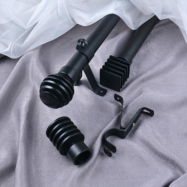 28mm diameter metal curtain rods with three-dimensional shape for living room