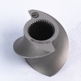 Quality SKD11 Sand Blast Double Screw Extruder Screw Elements For Puffed Food Industry wholesale