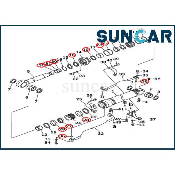 Quality 707-99-67125 Boom Replacement Cylinder Service Kit 7079967125 PC400-5D PC400-6C Komatsu Seal Kit wholesale