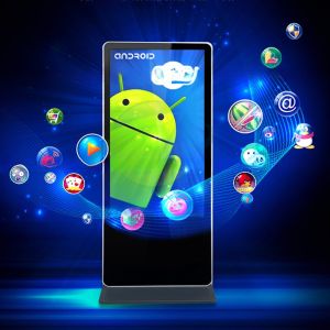 42inch alone standing digital LCD wifi TV for video advertising totem